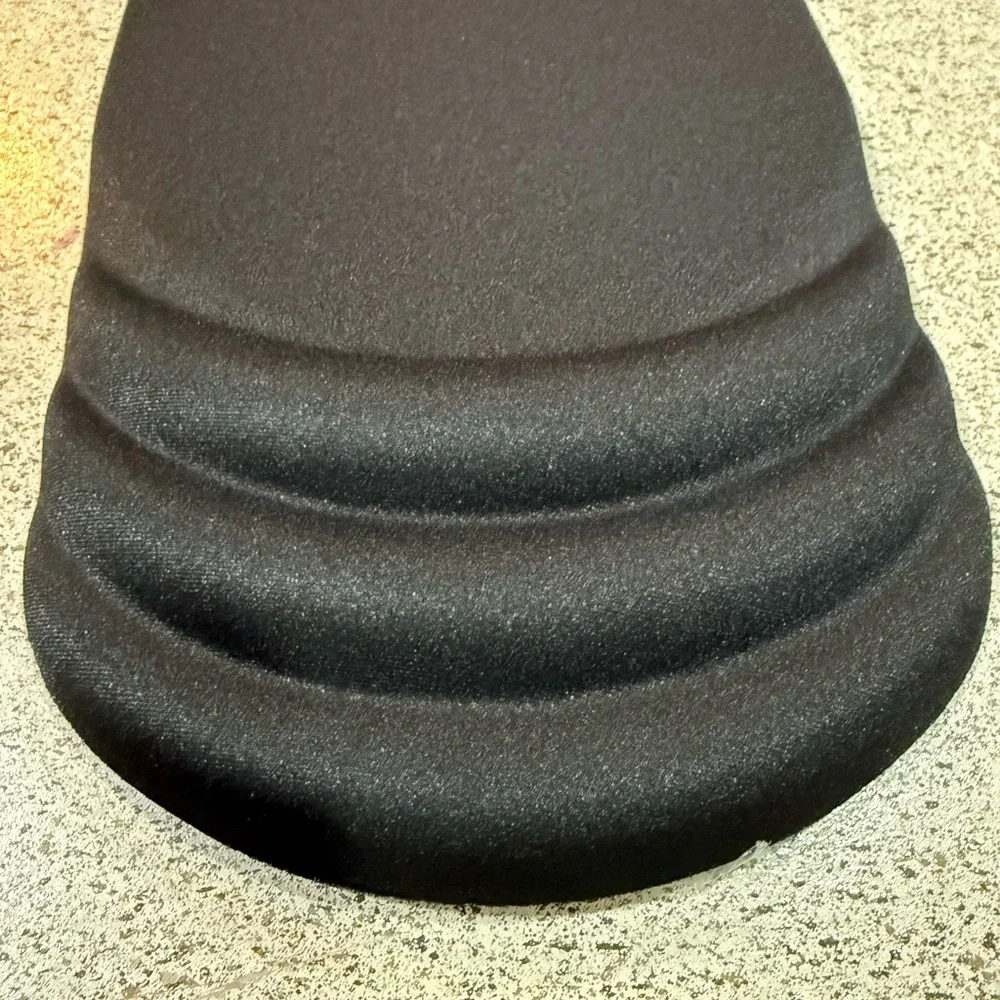 Black Ergonomic Mousepad with Memory Foam Wrist Rest Support - New